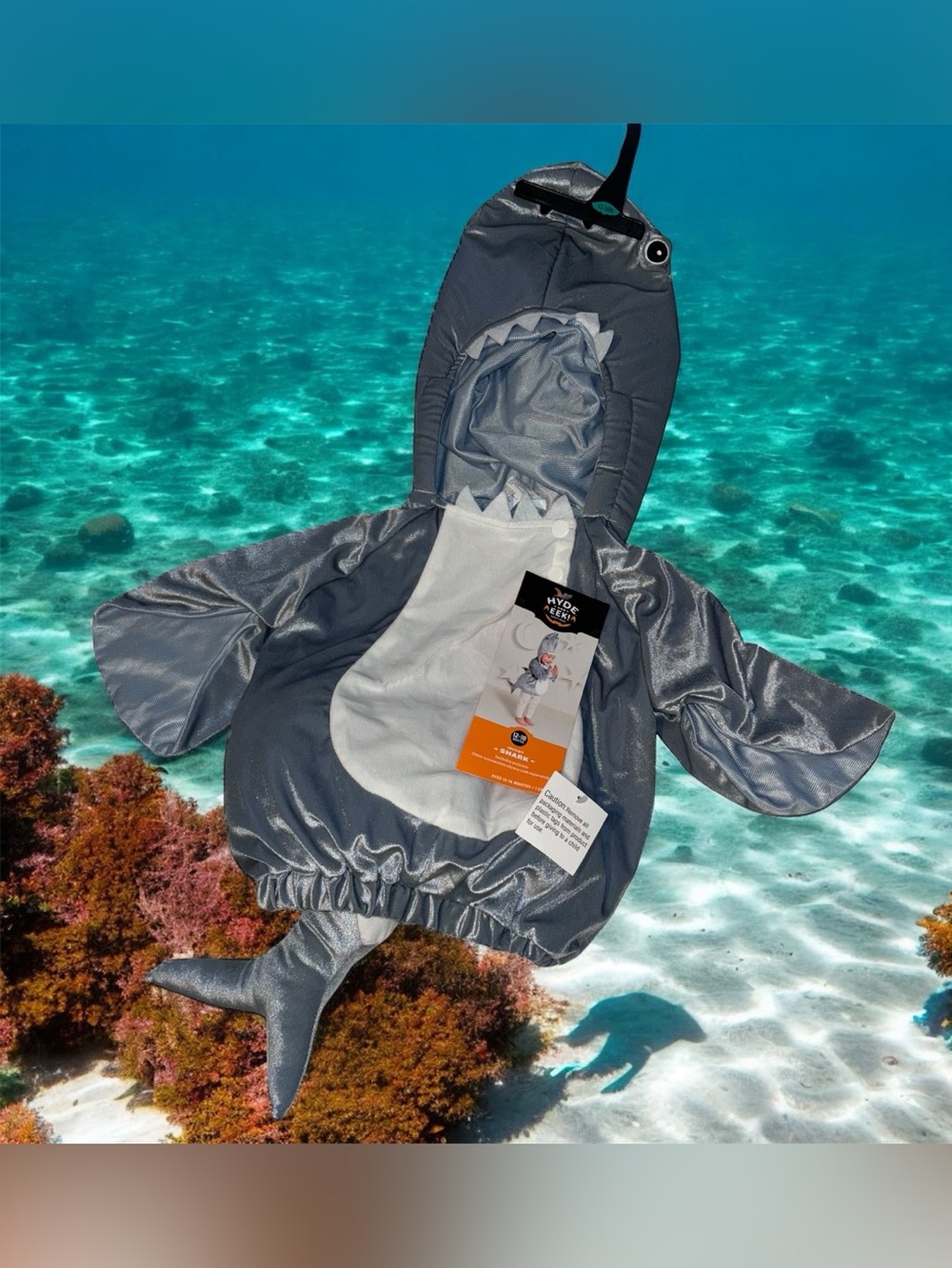 Hyde & EEK!  Gray Shark Baby Infant Costume 12-18 months